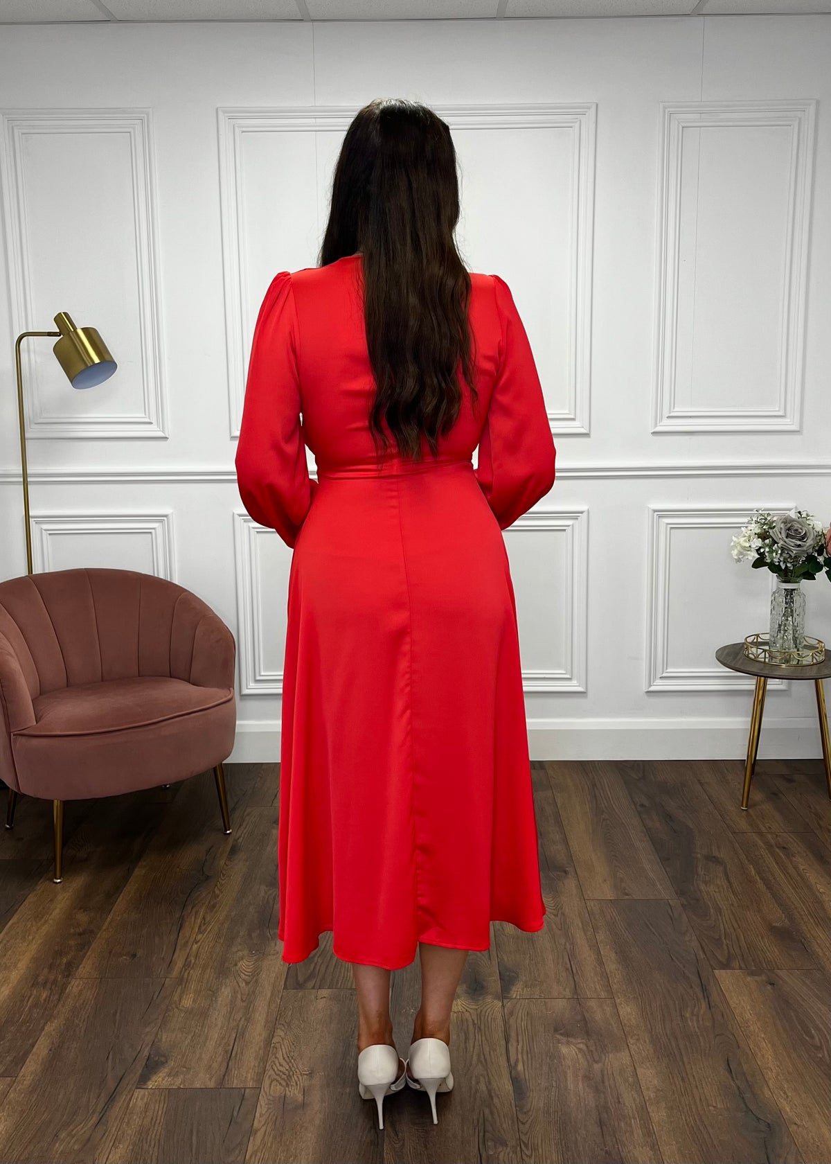 "Eliza" Dress In Red