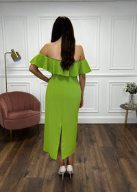 “Connie” Dress In Lime Green