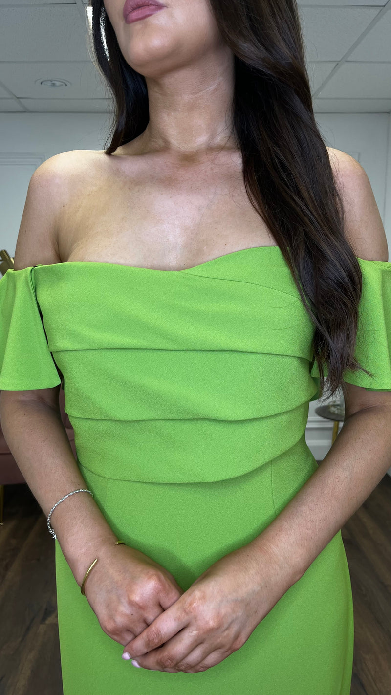 “Connie” Dress In Lime Green