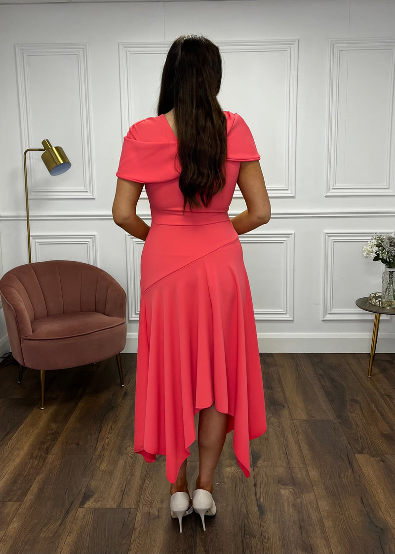 “Toni” Dress In Coral