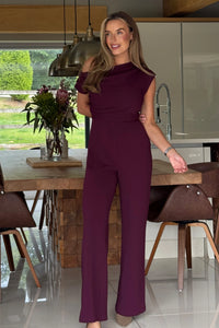 “Donna” Jumpsuit In Plum