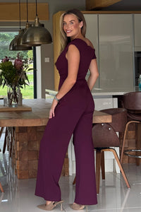 “Donna” Jumpsuit In Plum