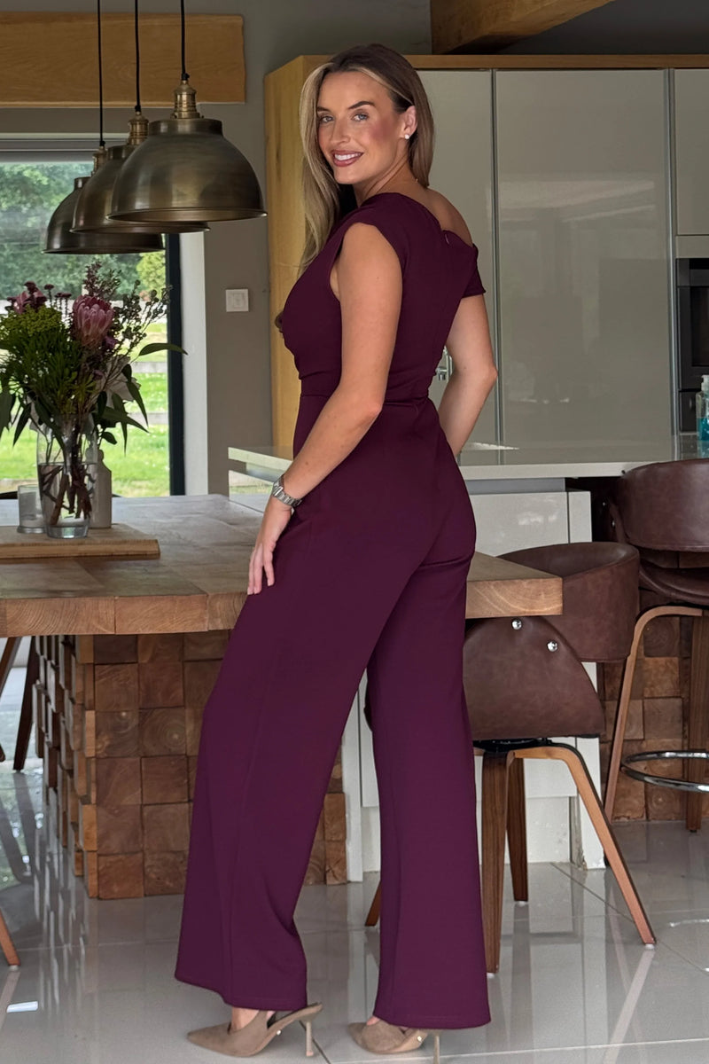 “Donna” Jumpsuit In Plum