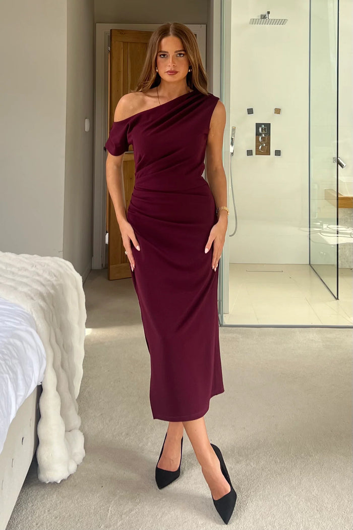 “Donna” Dress In Plum