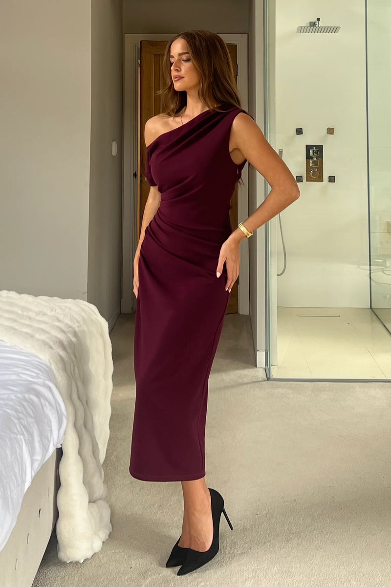 “Donna” Dress In Plum