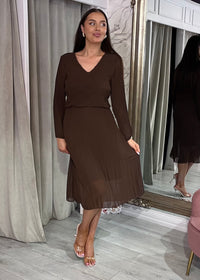 “Allison” Dress In Brown