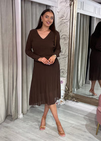 “Allison” Dress In Brown