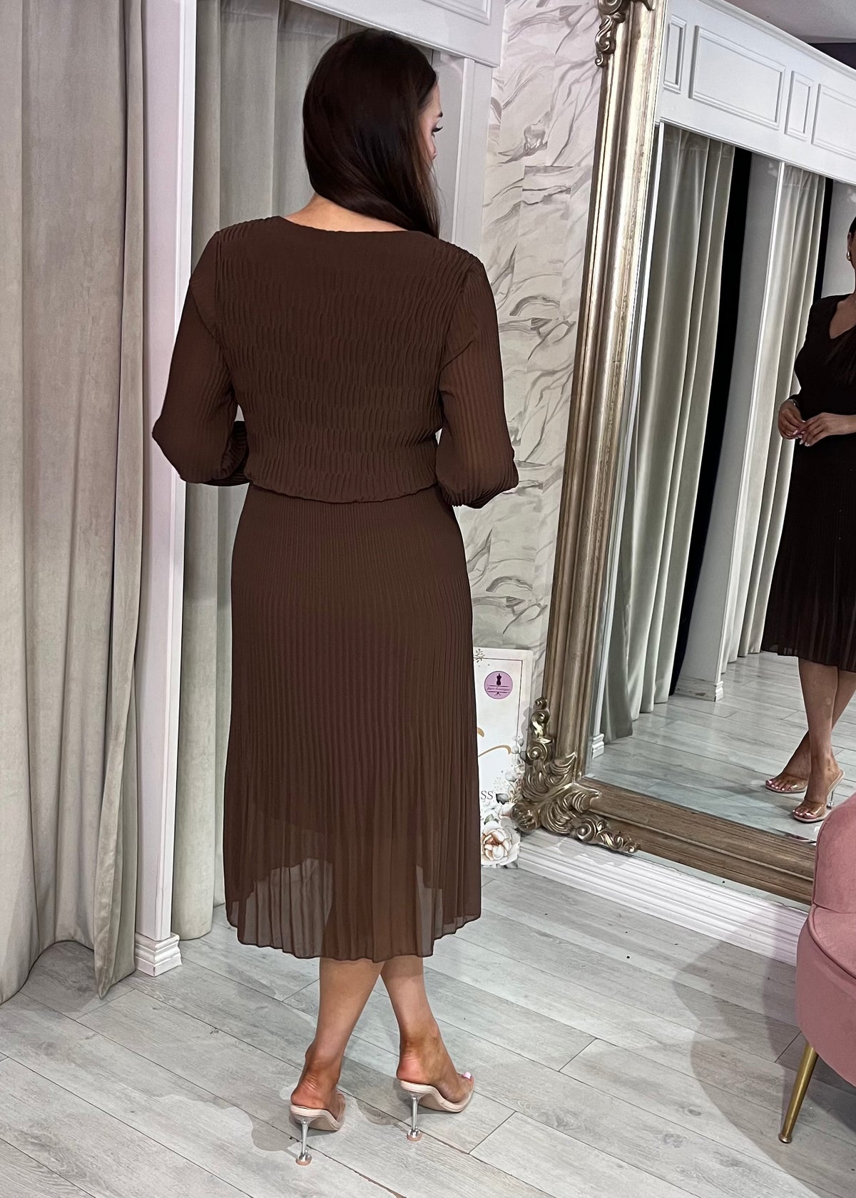 “Allison” Dress In Brown