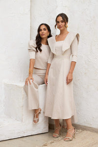 "Cleo" Dress In Cream