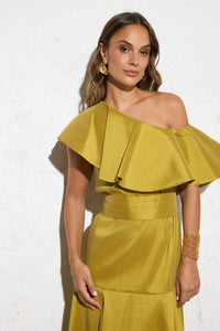"Celia" Dress In Mustard