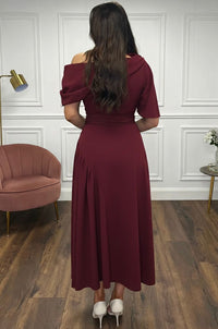 “Francesca” Dress In Burgundy