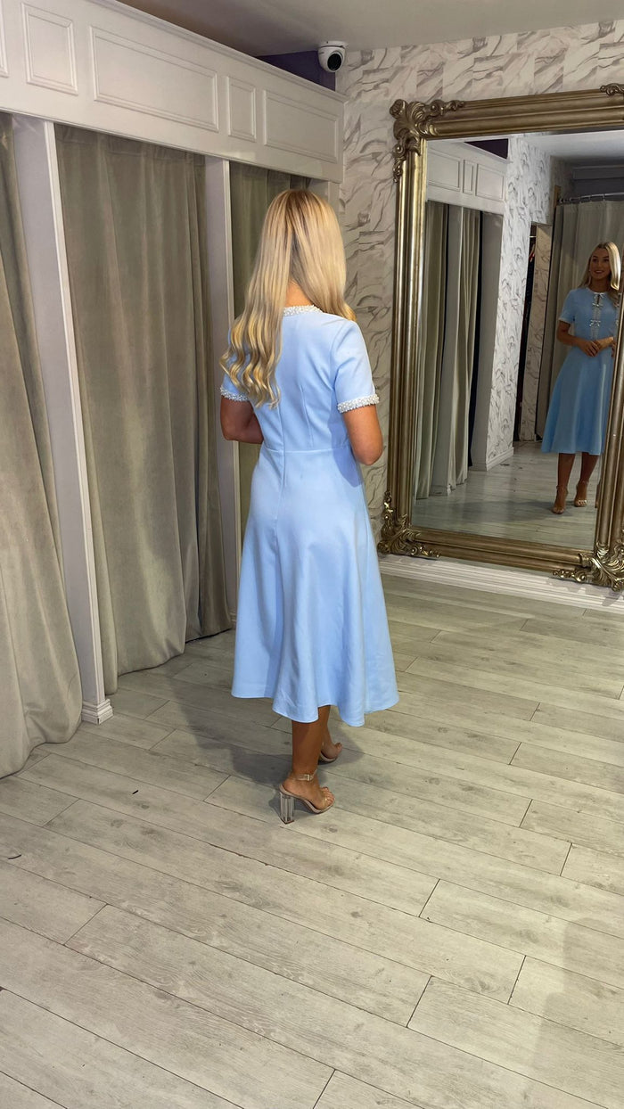 "Lilly" Dress in powder blue (Pre-Order)