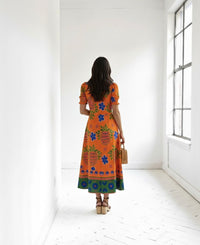 "Sally” Dress In Orange