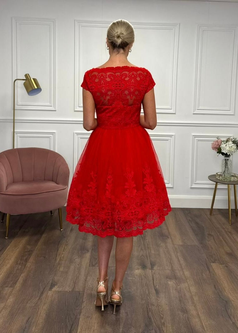 "Lacy" Dress In Red