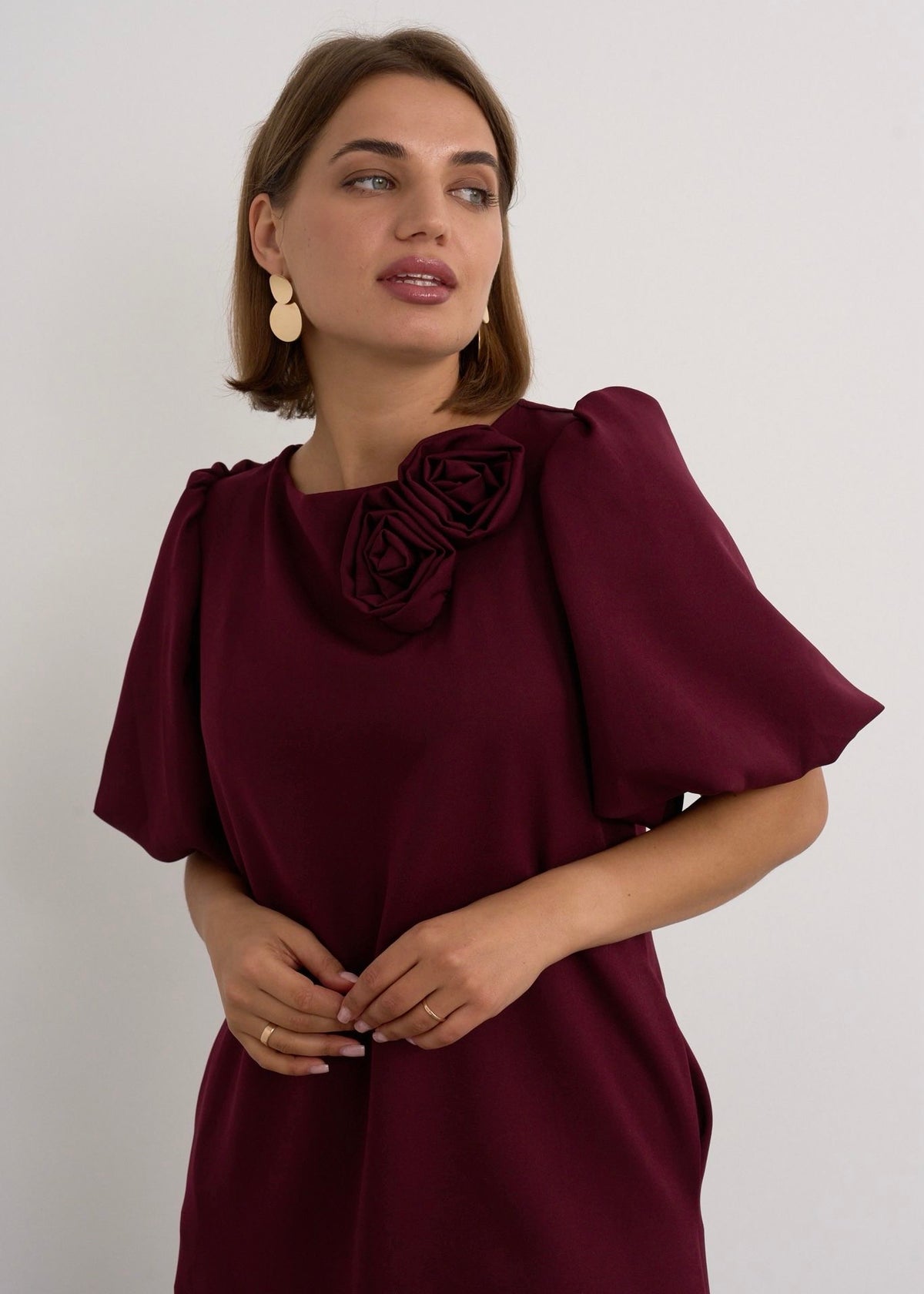 "Emery" Dress In Burgundy