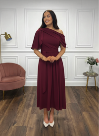 “Francesca” Dress In Burgundy