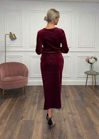 "Susie" Dress in Burgundy
