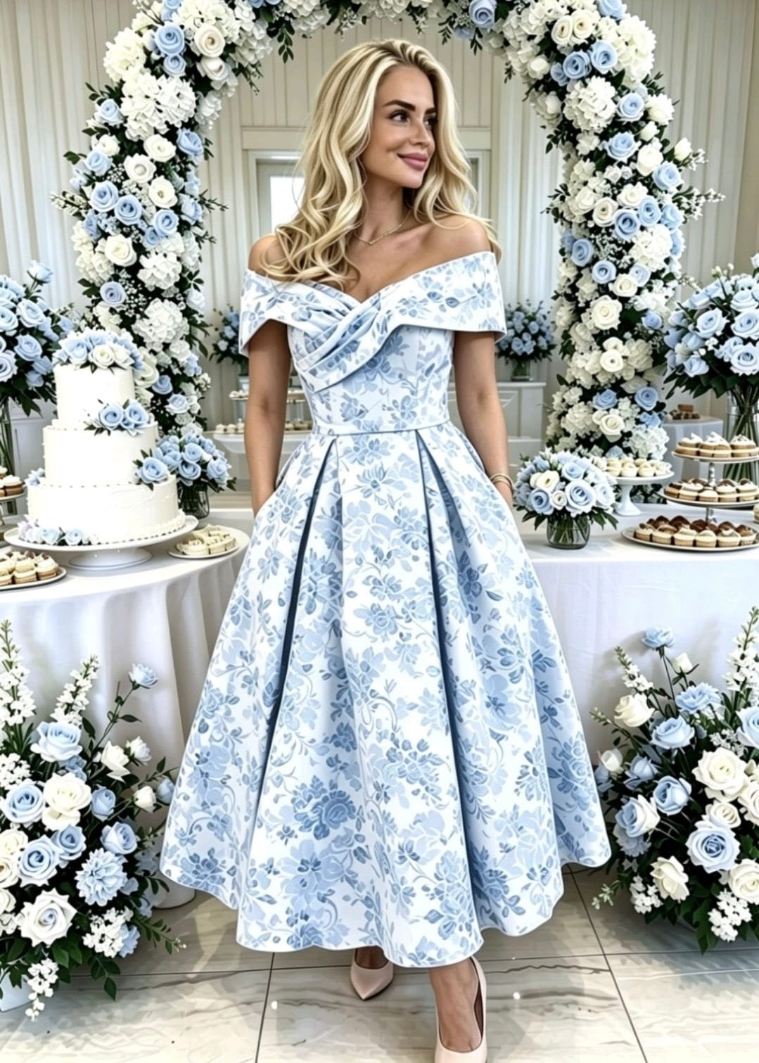 “Robyn” Dress In Blue