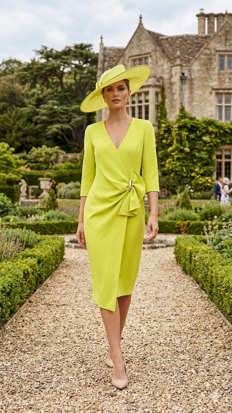 "Lena" Dress In Lime Green