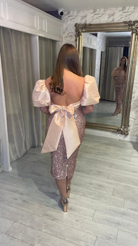 "Martina" Dress In Champagne