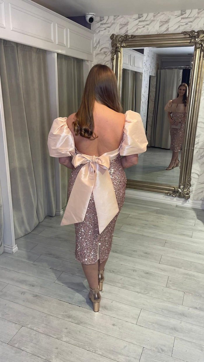 "Martina" Dress In Champagne