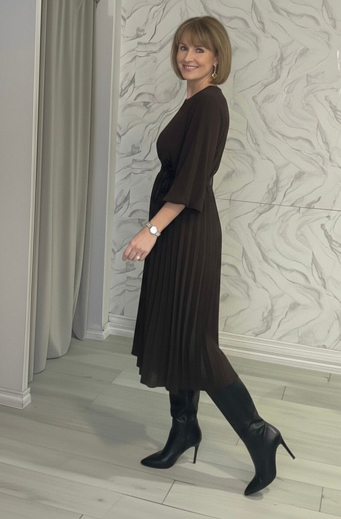 “Blair” Dress In Brown