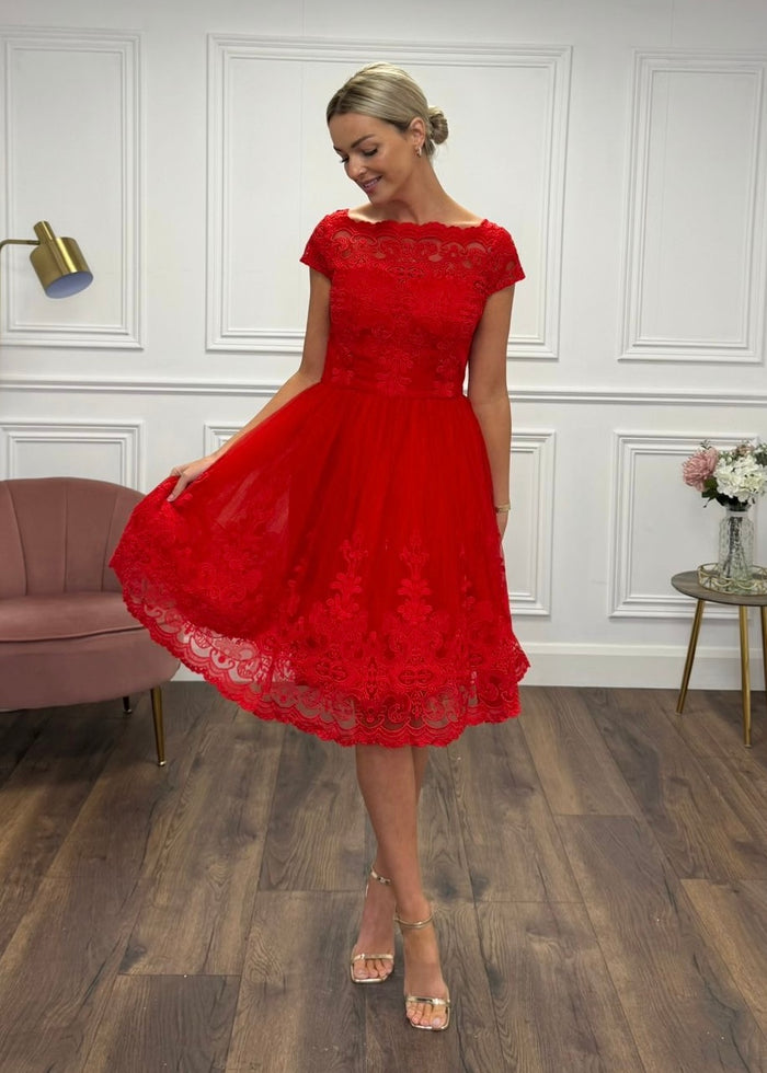 "Lacy" Dress In Red