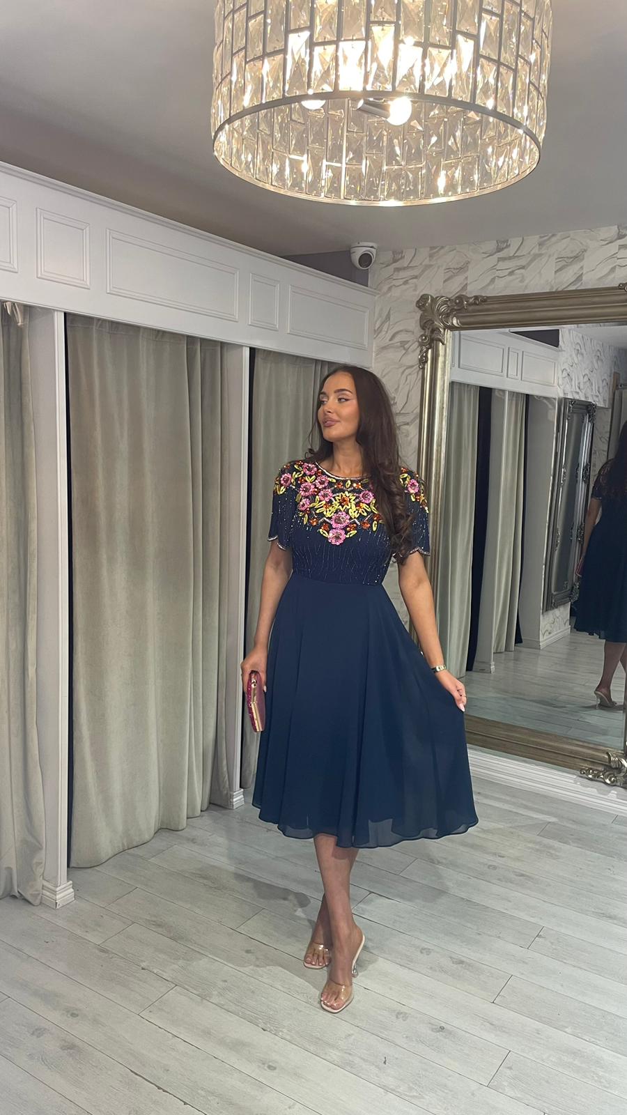 "Eden" Dress In Navy