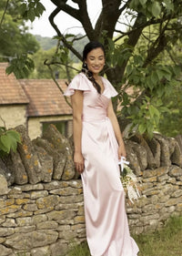 “Lara” Bridesmaid Dress In Blush