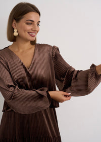 "Sadie" Dress In Velvet Brown