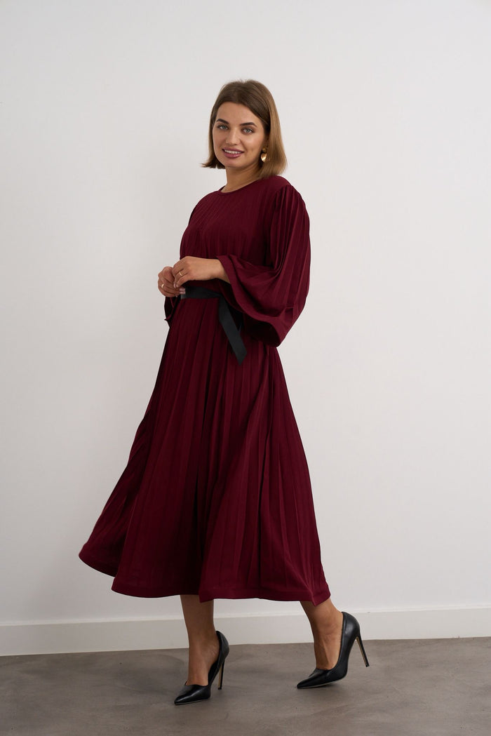 “Blair” Dress In Burgundy