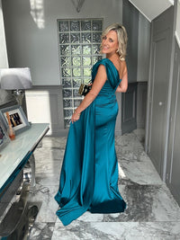 “Georgina” Dress in Teal